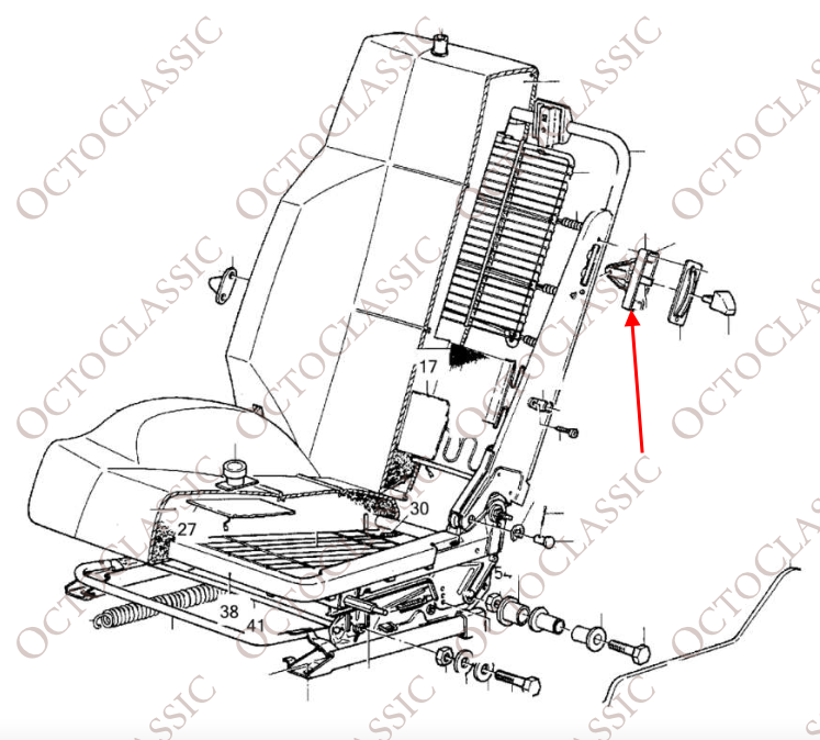 Volvo 480 Sitzscharnierhalterung 3416863 Volvo 480 Sitzscharnierhalterung 3416863