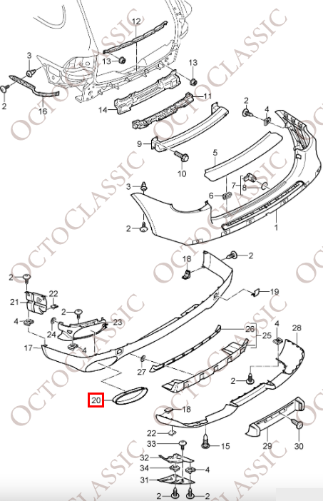 Porsche Cayenne GTS Rear Bumper Exhaust Oval Trim Left Or Right Primed 95550583700 / 95550583800 Porsche Cayenne GTS Rear Bumper Exhaust Oval Trim Left Or Right Primed 95550583700 / 95550583800