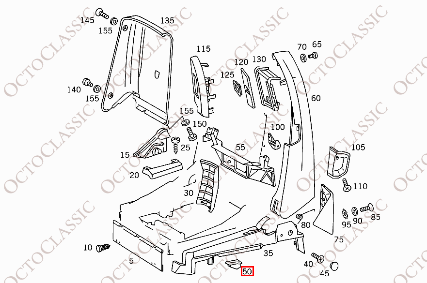 R129 Seat Belt Bottom Outlet Cover Left Or Right All Colors A1299192320 / A1299192420 R129 Seat Belt Bottom Outlet Cover Left Or Right All Colors A1299192320 / A1299192420