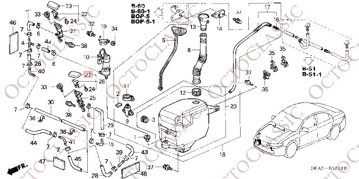 Honda Accord VII parachoques delantero faro arandela boquilla cubierta conjunto de 2 izquierda y derecha imprimado 76887-SEA-S01 y 76882-SEA-S01 Honda Accord VII parachoques delantero faro arandela boquilla cubierta conjunto de 2 izquierda y derecha imprimado 76887-SEA-S01 y 76882-SEA-S01