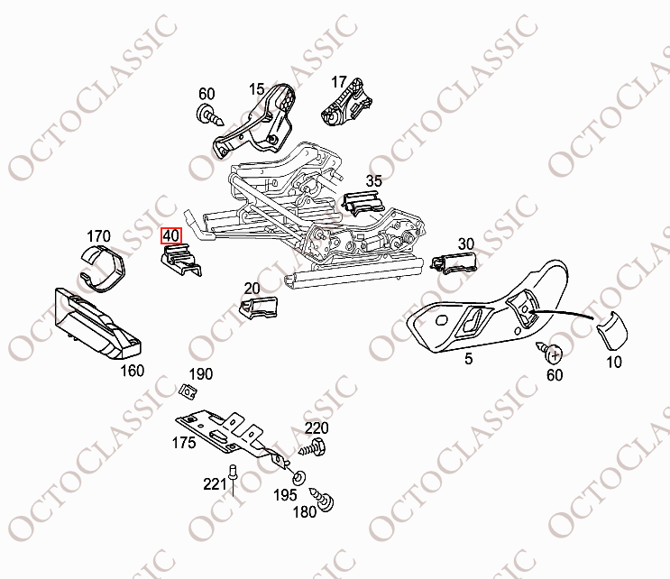 W203 C209 Front Seat Rail Runner Cover Trim Left Or Right All Colors A2039190320 / A2039190420 W203 C209 Front Seat Rail Runner Cover Trim Left Or Right All Colors A2039190320 / A2039190420