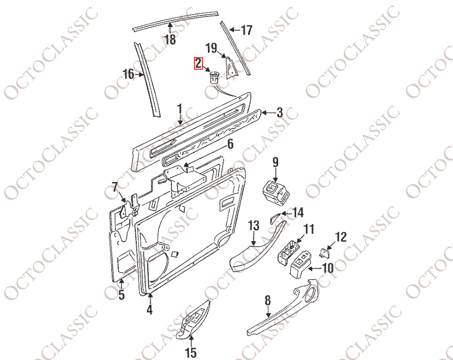 Jaguar XJ XJ6 XJ12 XJR Zestaw surround z przyciskiem blokady, 2 sztuki, czarne BEC25189 Jaguar XJ XJ6 XJ12 XJR Zestaw surround z przyciskiem blokady, 2 sztuki, czarne BEC25189