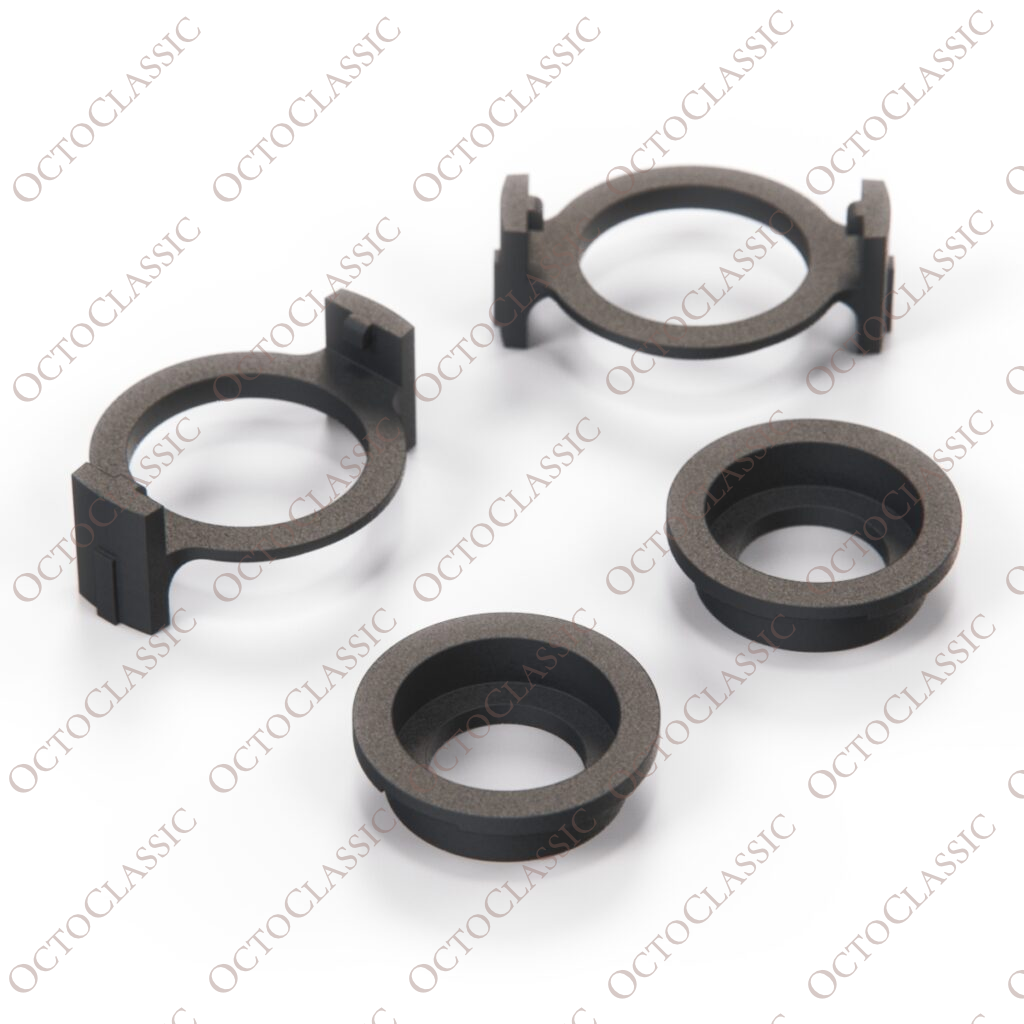 Adaptador de faro de xenón con lente BWM E46, personalizado, 2 juegos, negro Adaptador de faro de xenón con lente BWM E46, personalizado, 2 juegos, negro