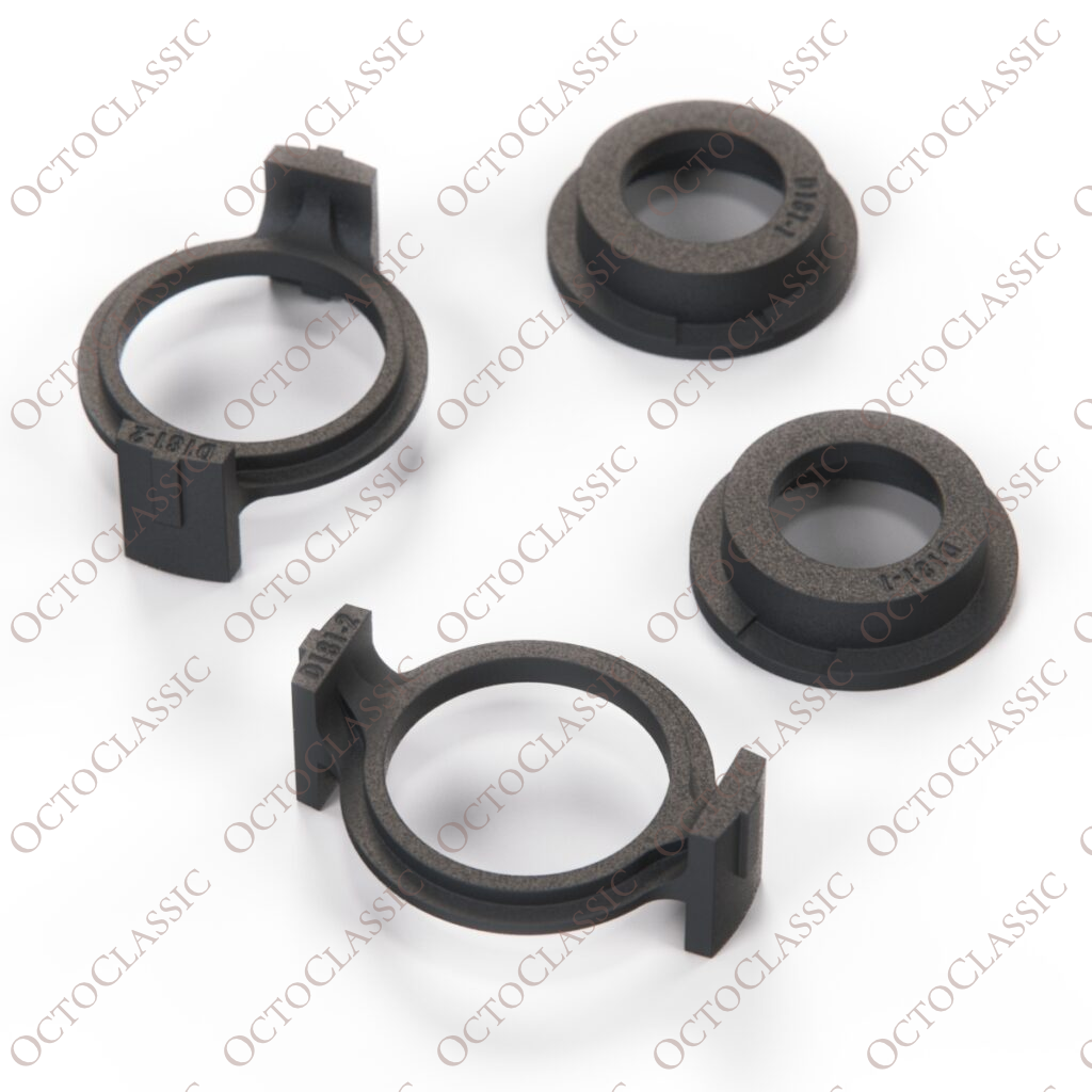 Adaptador de faro de xenón con lente BWM E46, personalizado, 2 juegos, negro Adaptador de faro de xenón con lente BWM E46, personalizado, 2 juegos, negro