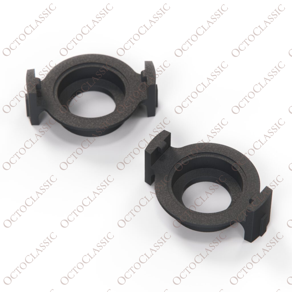 Adaptador de faro de xenón con lente BWM E46, personalizado, 2 juegos, negro Adaptador de faro de xenón con lente BWM E46, personalizado, 2 juegos, negro