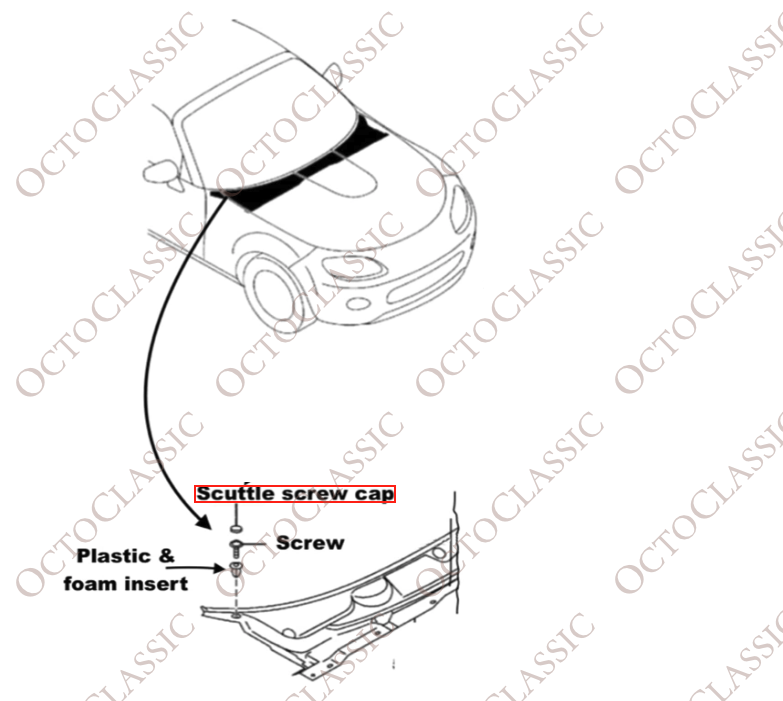 Mazda Capuchons de couvercle de capot Lot de 2 Noirs E016-50-796 Mazda Capuchons de couvercle de capot Lot de 2 Noirs E016-50-796