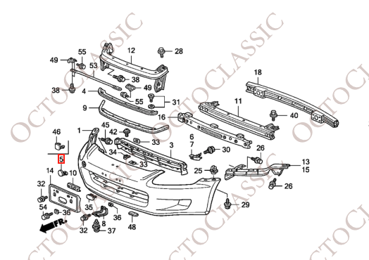 Honda S2000 Frontstoßstangen-Abschleppösenabdeckung 71104-S2A-000ZB Honda S2000 Frontstoßstangen-Abschleppösenabdeckung 71104-S2A-000ZB