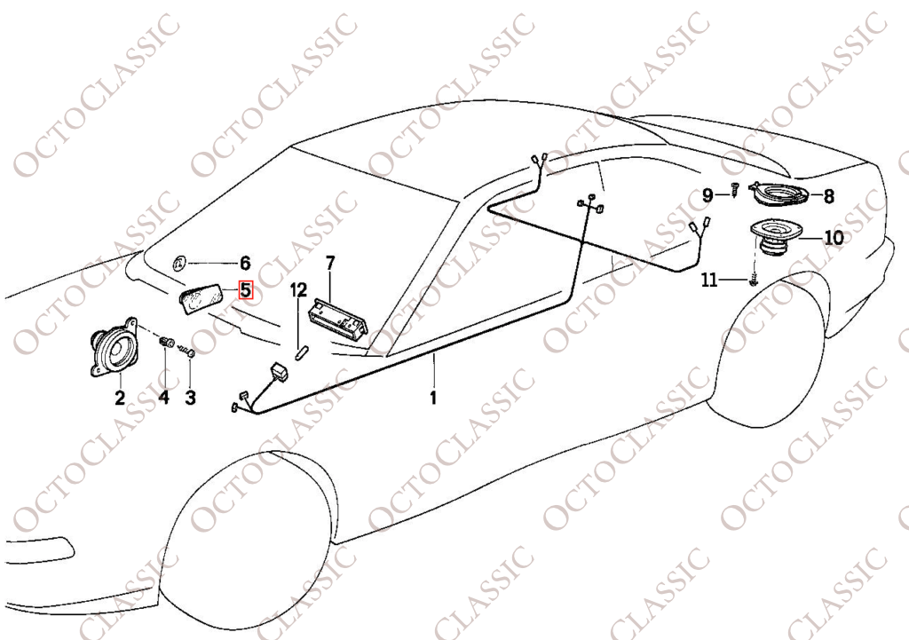 BMW E31 Altoparlante per porta sinistra o destra nero 65138354041 / 65138354042 BMW E31 Altoparlante per porta sinistra o destra nero 65138354041 / 65138354042