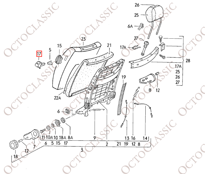 Set di 2 manopole di rilascio del sedile VW/Porsche nere 113881633E Set di 2 manopole di rilascio del sedile VW/Porsche nere 113881633E