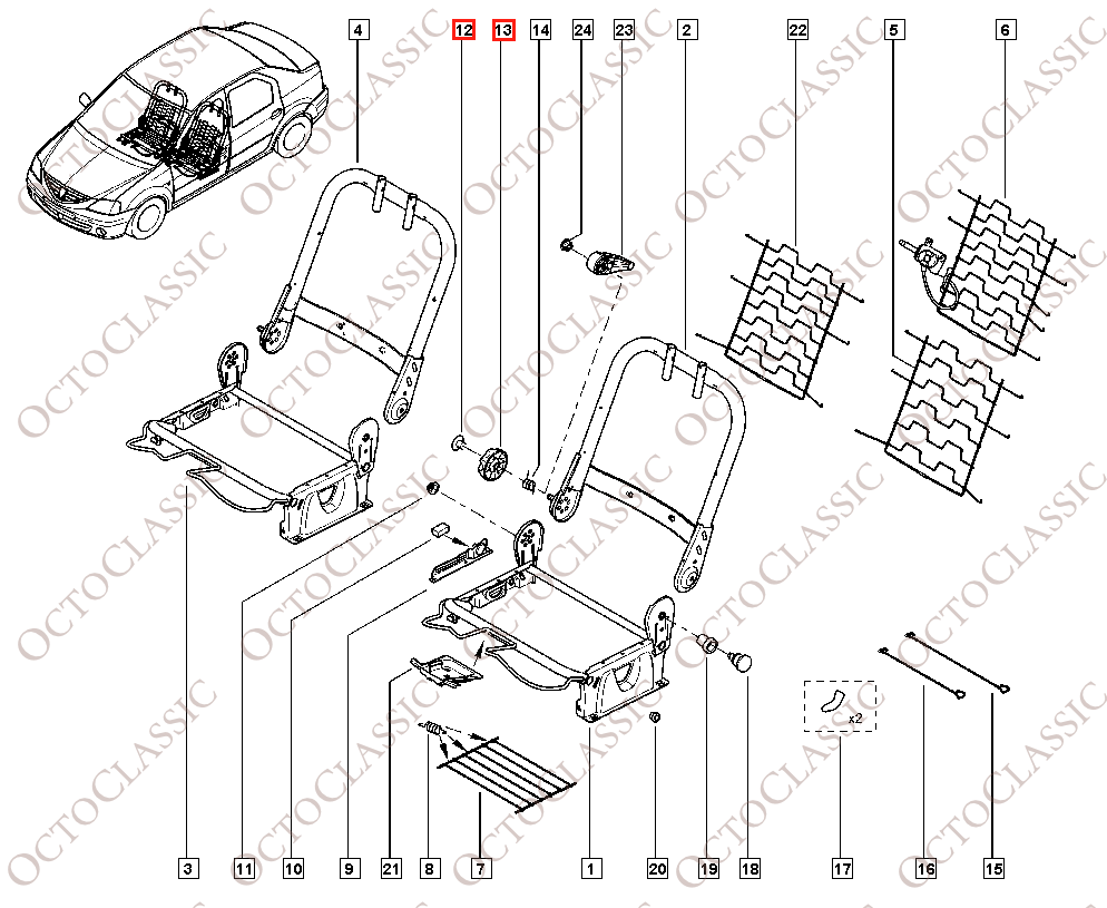 Renault Megane I Dacia Logan Sitzverstellradknopf Schwarz 874519411R Renault Megane I Dacia Logan Sitzverstellradknopf Schwarz 874519411R