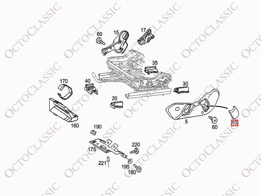 Mercedes W203 Cubierta lateral del asiento delantero izquierdo o derecho todos los colores A2039183330 / A2039183430 Mercedes W203 Cubierta lateral del asiento delantero izquierdo o derecho todos los colores A2039183330 / A2039183430