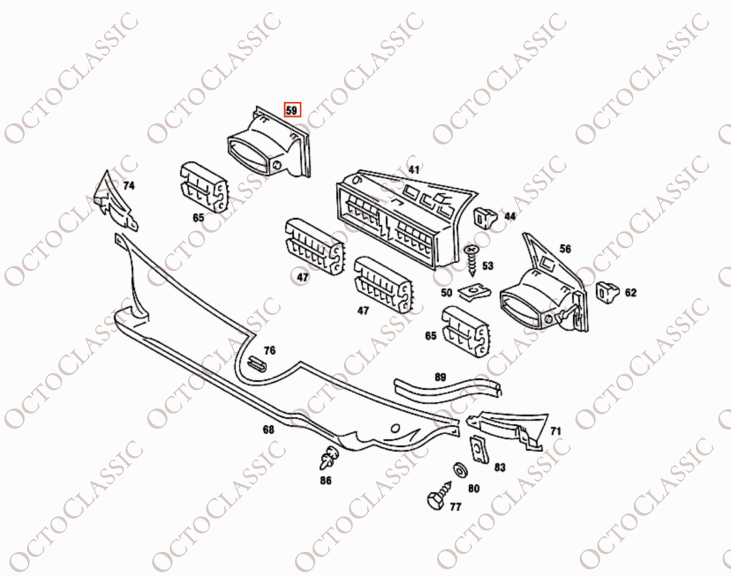 Mercedes W201 Armaturenbrett-Seitenverkleidung, Entfrosterabdeckung, Links- oder Rechtslenker, schwarz, A2018301354 / A2018301254 Mercedes W201 Armaturenbrett-Seitenverkleidung, Entfrosterabdeckung, Links- oder Rechtslenker, schwarz, A2018301354 / A2018301254