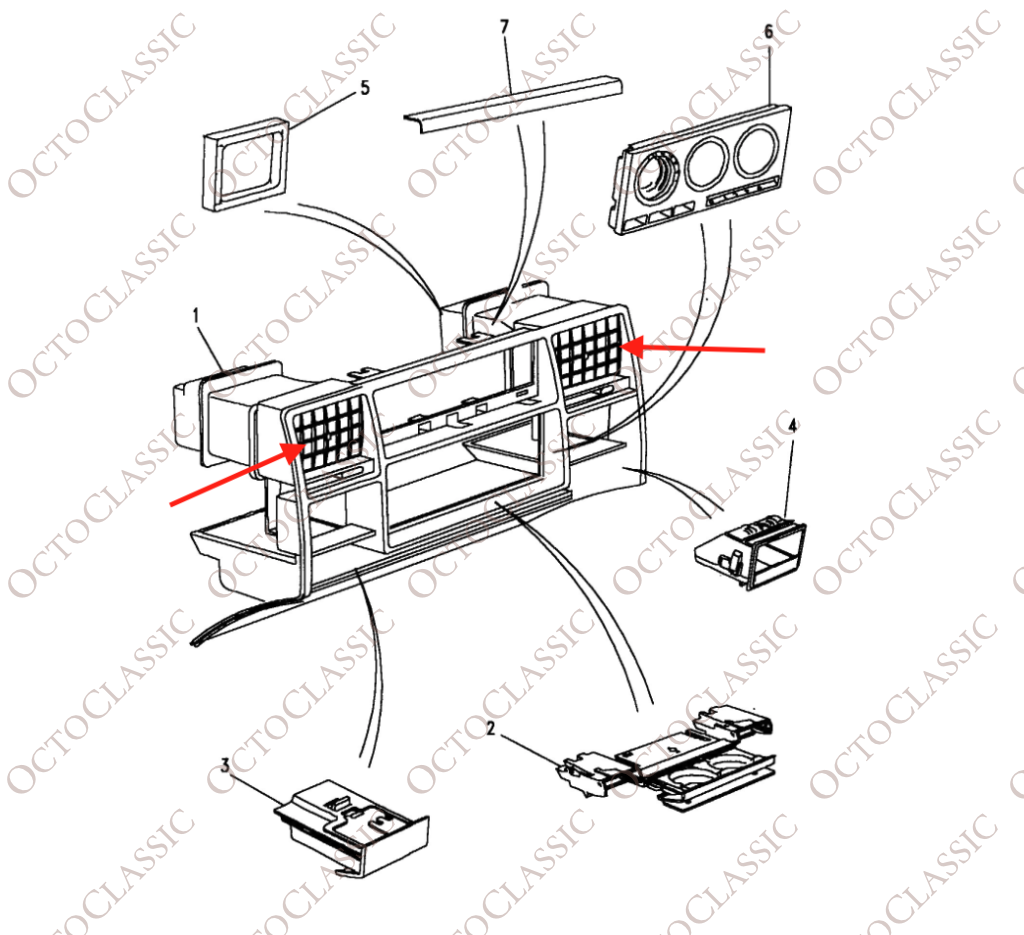 Range Rover Classic Mittelkonsole, weiche seitliche Lüftungsdüse, schwarz, BTR9903LNF Range Rover Classic Mittelkonsole, weiche seitliche Lüftungsdüse, schwarz, BTR9903LNF