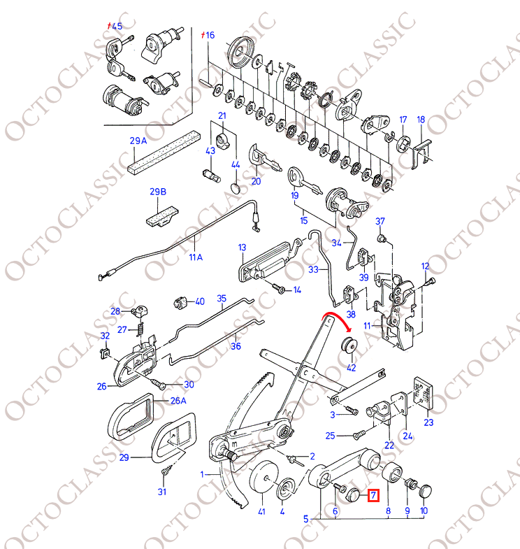 Ford Sierra Osłona klamki podnośnika szyb, zestaw 2 sztuk, czarny lub szary 1610673 Ford Sierra Osłona klamki podnośnika szyb, zestaw 2 sztuk, czarny lub szary 1610673