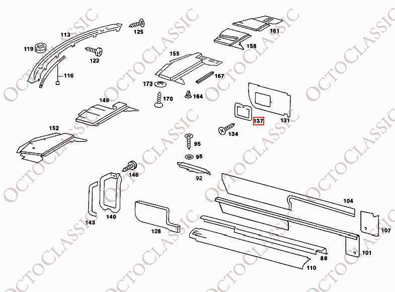 Mercedes R107 Fuse Box Cover All Colors A107688043 Mercedes R107 Fuse Box Cover All Colors A107688043