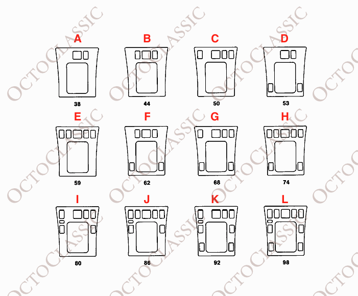 Mercedes W201 Cubierta del panel de control Todas las versiones Madera de zebrano A2016830200 Mercedes W201 Cubierta del panel de control Todas las versiones Madera de zebrano A2016830200
