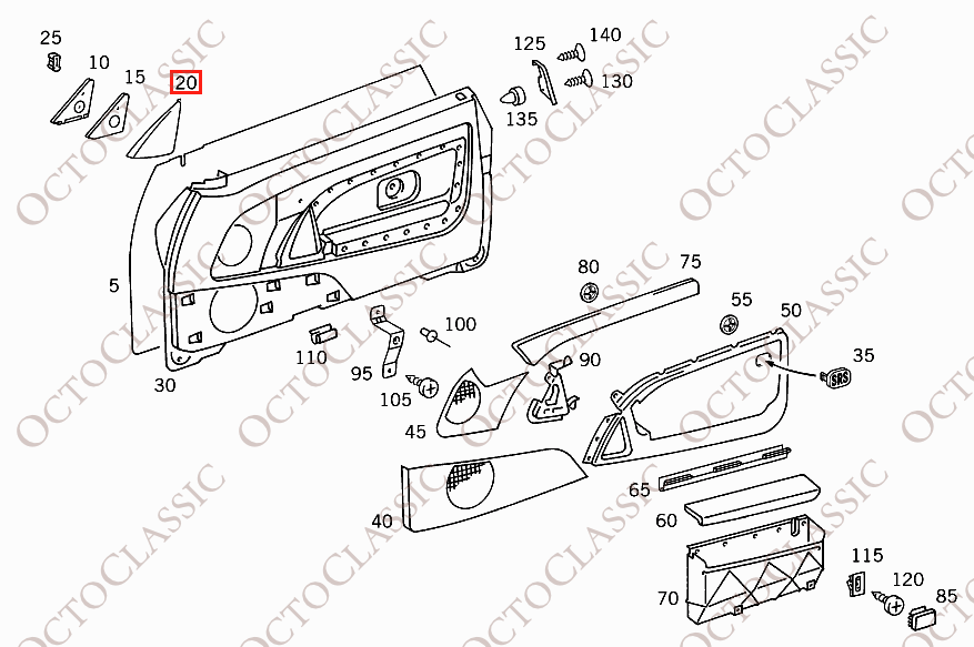Mercedes R129 Door Mirror Triangle Left Or Right All Colors A1297250711 / A1297250811 Mercedes R129 Door Mirror Triangle Left Or Right All Colors A1297250711 / A1297250811