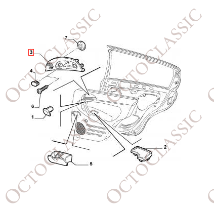 Alfa Romeo 147 Poignée de porte avant gauche ou droite noire 735300210 / 735300209 Alfa Romeo 147 Poignée de porte avant gauche ou droite noire 735300210 / 735300209
