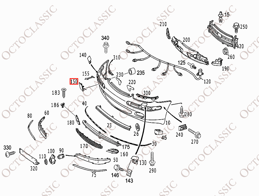 Cubierta de anilla de remolque para parachoques delantero Mercedes W220 imprimada A2208851223 Cubierta de anilla de remolque para parachoques delantero Mercedes W220 imprimada A2208851223
