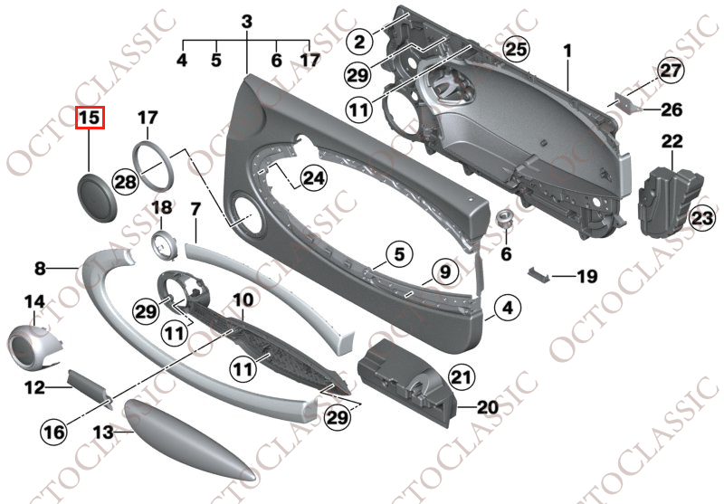 Mini Cooper R55 R56 R57 R58 Door Speaker Cover Black 51412753066 Mini Cooper R55 R56 R57 R58 Door Speaker Cover Black 51412753066