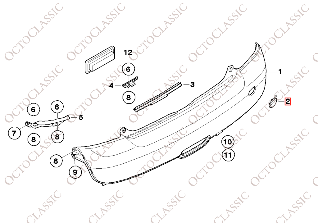Mini Cooper R55 R56 R57 Rear Bumper Towing Eye Cap Cover Primed 2751704 Mini Cooper R55 R56 R57 Rear Bumper Towing Eye Cap Cover Primed 2751704