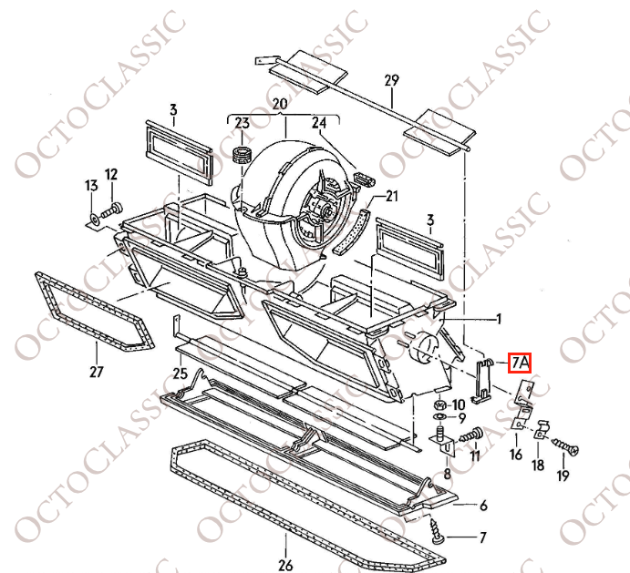 Piastra aletta scatola cuscinetto controllo riscaldatore Volkswagen T3 sinistra o destra nera 251259143 / 251259144 Piastra aletta scatola cuscinetto controllo riscaldatore Volkswagen T3 sinistra o destra nera 251259143 / 251259144
