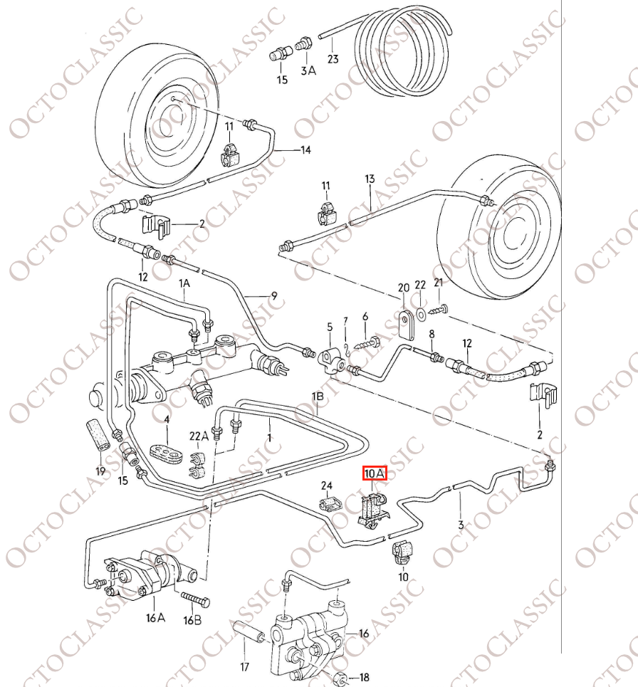 VW Transporter T3 Clip Soporte de Tubo de Freno Negro 251611767B VW Transporter T3 Clip Soporte de Tubo de Freno Negro 251611767B