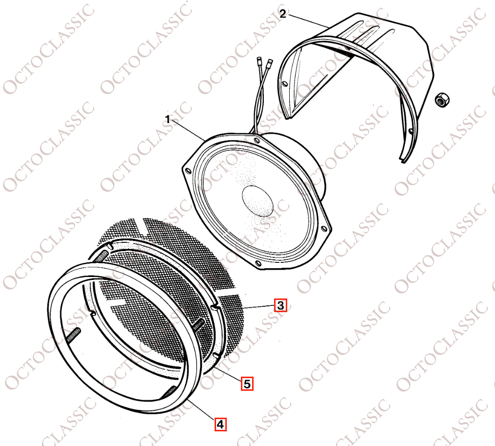 Jaguar XJS Series 3 Bezel Speaker Cover Nero C38005 / BEC1459 / C45917 Jaguar XJS Series 3 Bezel Speaker Cover Nero C38005 / BEC1459 / C45917