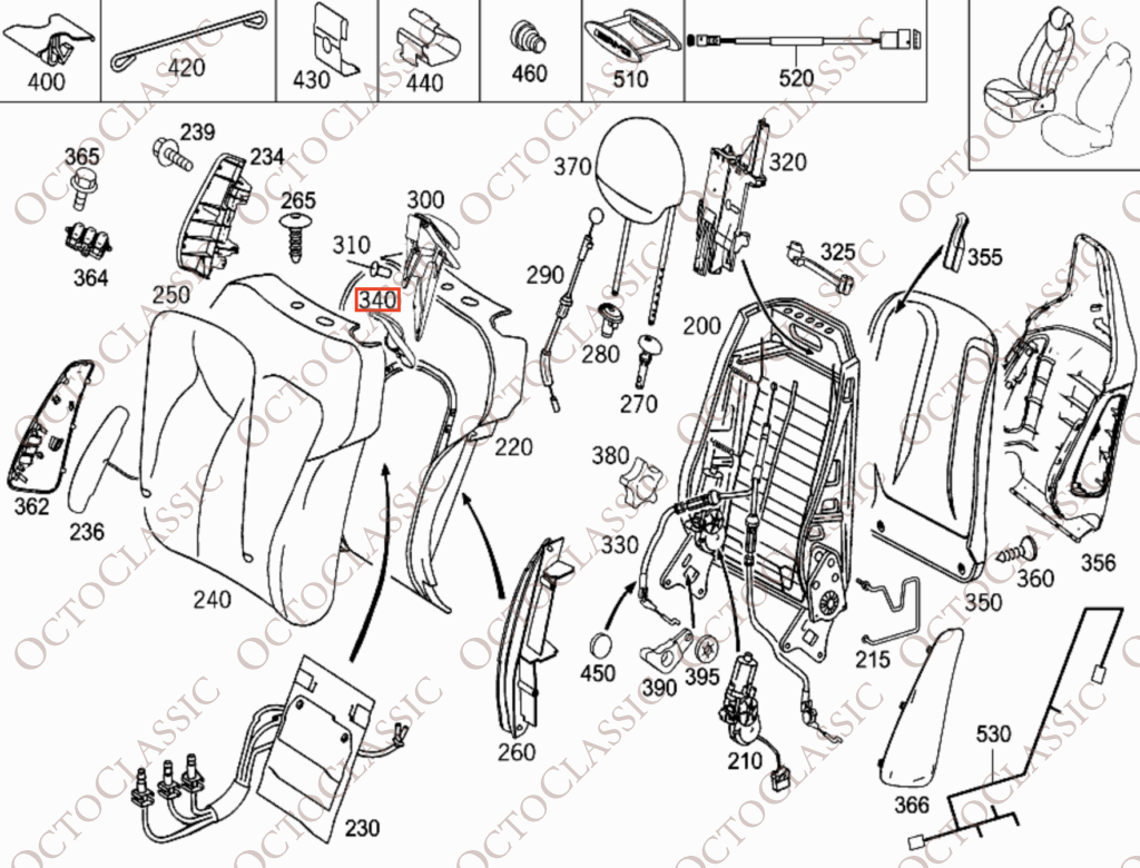 Mercedes W209 Cubierta de bloqueo del respaldo del asiento delantero izquierdo o derecho Todos los colores A2099190120 / A2099190120 Mercedes W209 Cubierta de bloqueo del respaldo del asiento delantero izquierdo o derecho Todos los colores A2099190120 / A2099190120