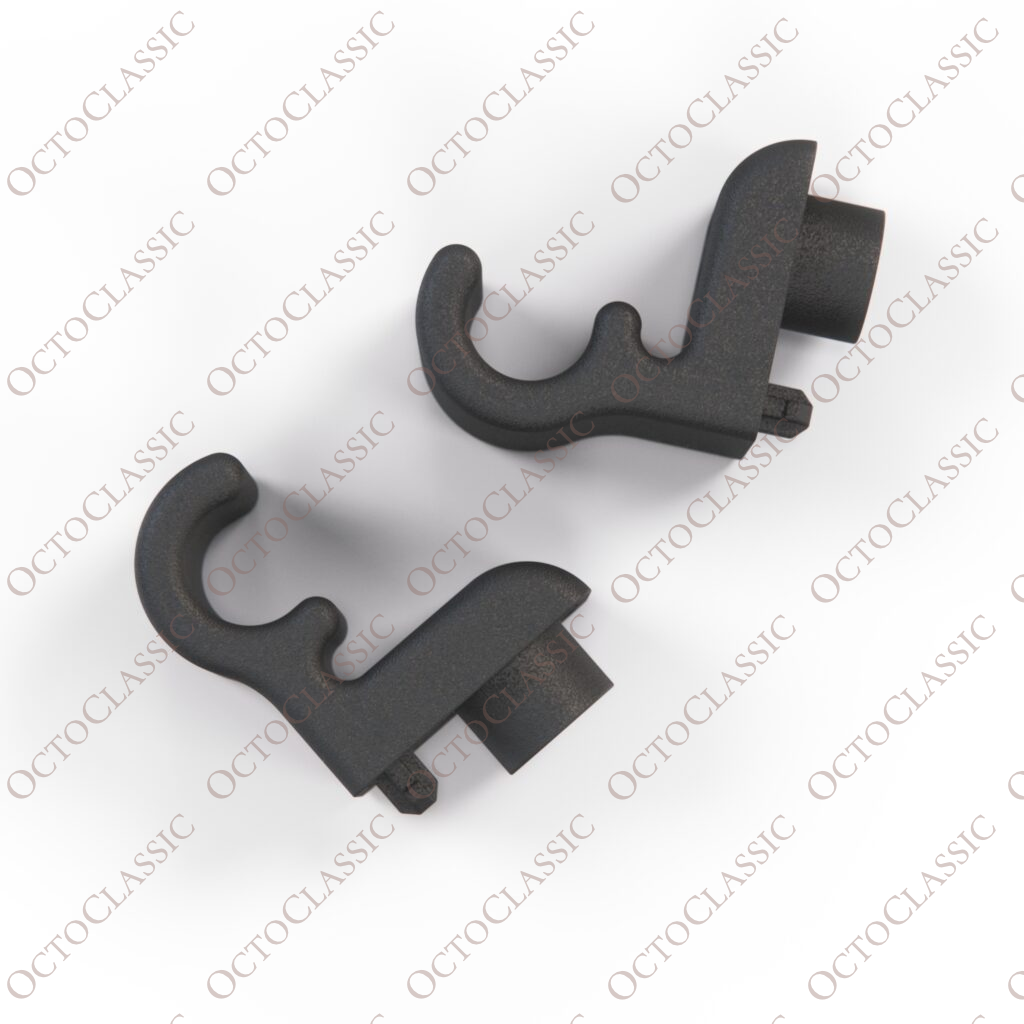 Zestaw 2 haków rolety przeciwsłonecznej do Audi 100 A6 Avant czarny 4A9861327 Zestaw 2 haków rolety przeciwsłonecznej do Audi 100 A6 Avant czarny 4A9861327
