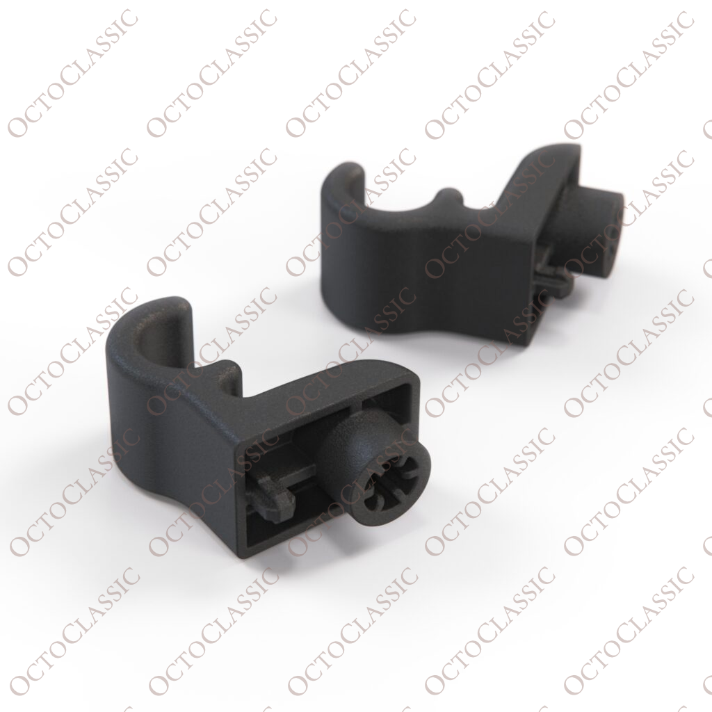 Zestaw 2 haków rolety przeciwsłonecznej do Audi 100 A6 Avant czarny 4A9861327 Zestaw 2 haków rolety przeciwsłonecznej do Audi 100 A6 Avant czarny 4A9861327