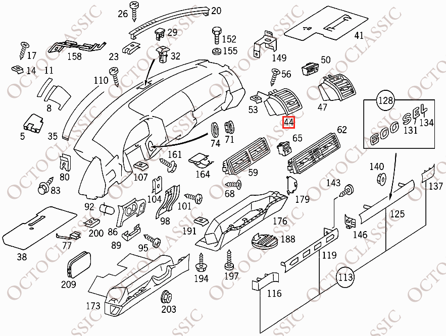 Mercedes W140 C140 Dashboard Side Vent Frame Sinistra o Destra Tutti i colori A1408300154 / A1408300254 Mercedes W140 C140 Dashboard Side Vent Frame Sinistra o Destra Tutti i colori A1408300154 / A1408300254
