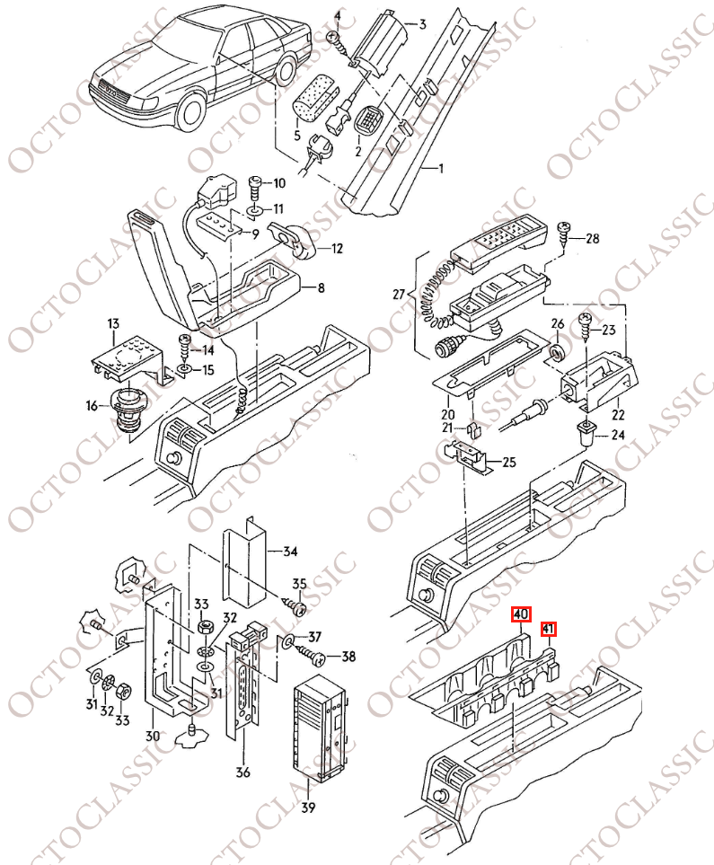 Audi 100 A6 Portabicchieri Telaio Laterale Set di 2 Sinistro e Destro Nero 4A0862533A e 4A0862534A Audi 100 A6 Portabicchieri Telaio Laterale Set di 2 Sinistro e Destro Nero 4A0862533A e 4A0862534A