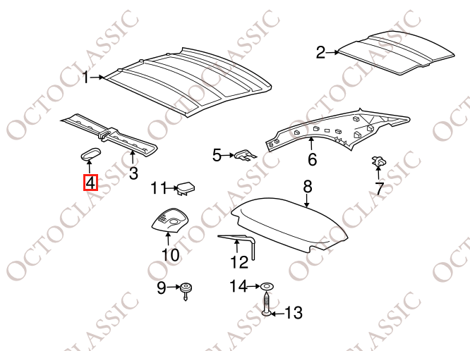 Porsche 911 996 / 997 Hardtop-Dachverschlussabdeckung, schwarz 9975635510101C Porsche 911 996 / 997 Hardtop-Dachverschlussabdeckung, schwarz 9975635510101C