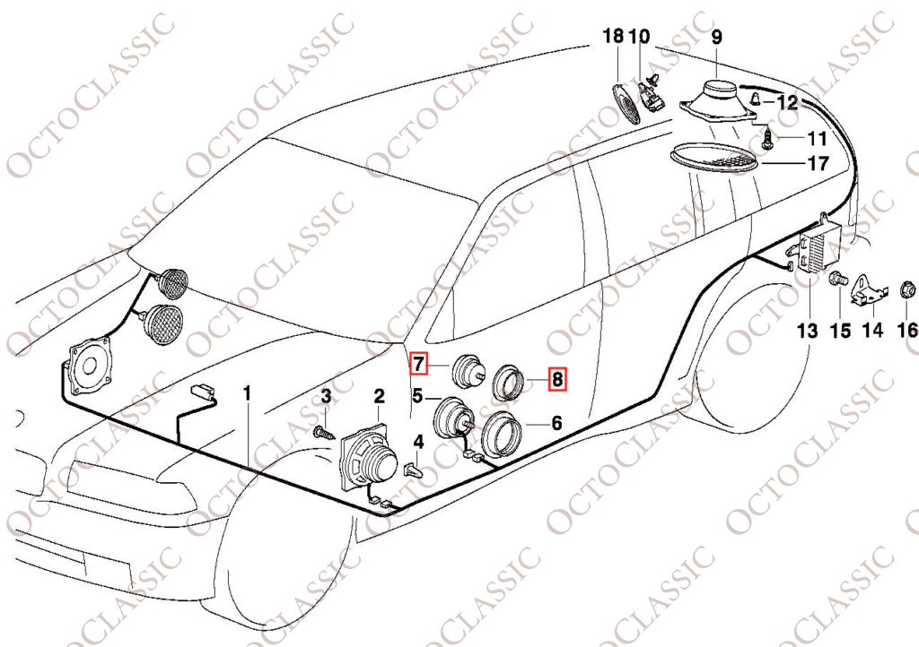 BMW E36 Copertura per altoparlante piccolo per portiera, tutti i colori 65138366461 BMW E36 Copertura per altoparlante piccolo per portiera, tutti i colori 65138366461