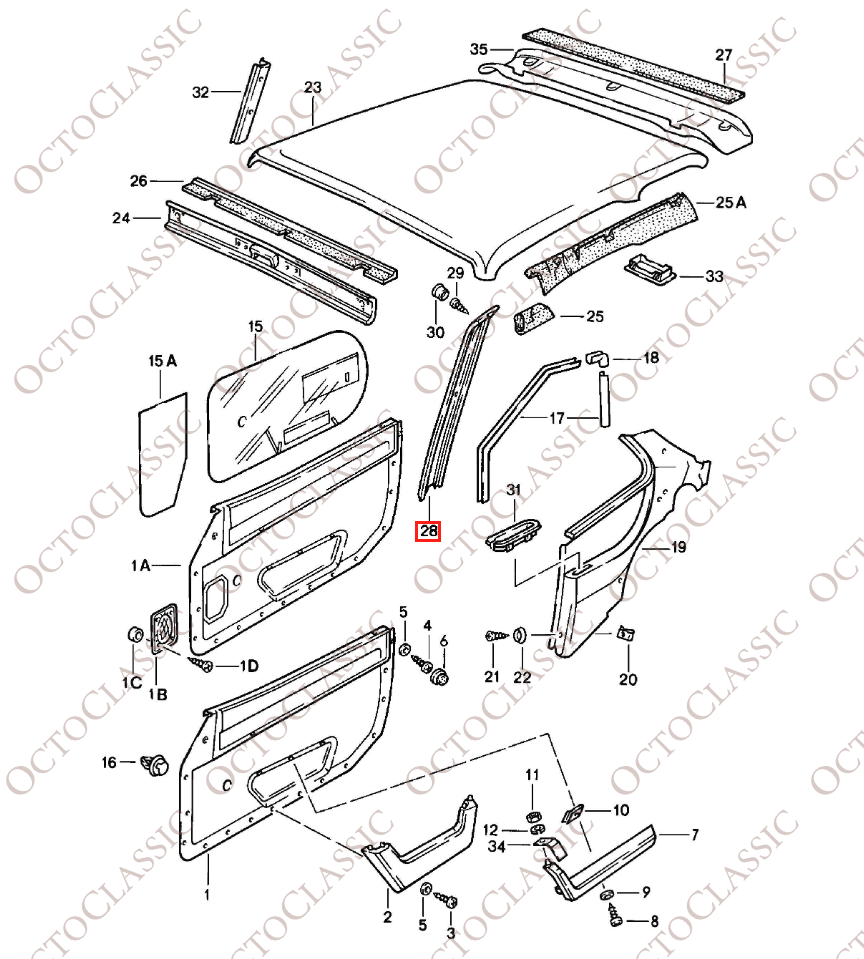 Porsche 924 944 968 A Pillar Cover With Eco Leather Left Or Right 477867553 / 477867554 Porsche 924 944 968 A Pillar Cover With Eco Leather Left Or Right 477867553 / 477867554