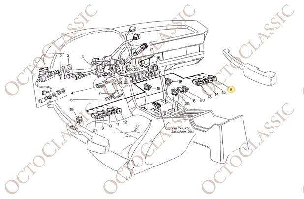 Maserati Biturbo Shamal Switch Blind Button Noir ou Marron foncé 313353306 Maserati Biturbo Shamal Switch Blind Button Noir ou Marron foncé 313353306