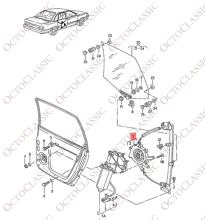 Audi 5000 Kit di riparazione bobina tamburo regolatore finestrino Nero 443839398E / 443839398D Audi 5000 Kit di riparazione bobina tamburo regolatore finestrino Nero 443839398E / 443839398D