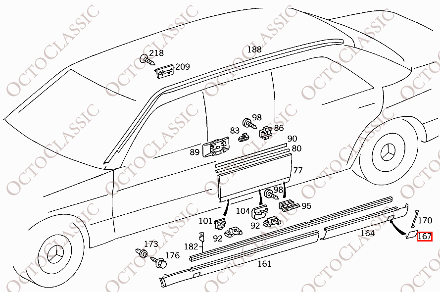 Mercedes W124 Side Skirt Jacking Cover Set Of 4 Primed A1246980330 Mercedes W124 Side Skirt Jacking Cover Set Of 4 Primed A1246980330