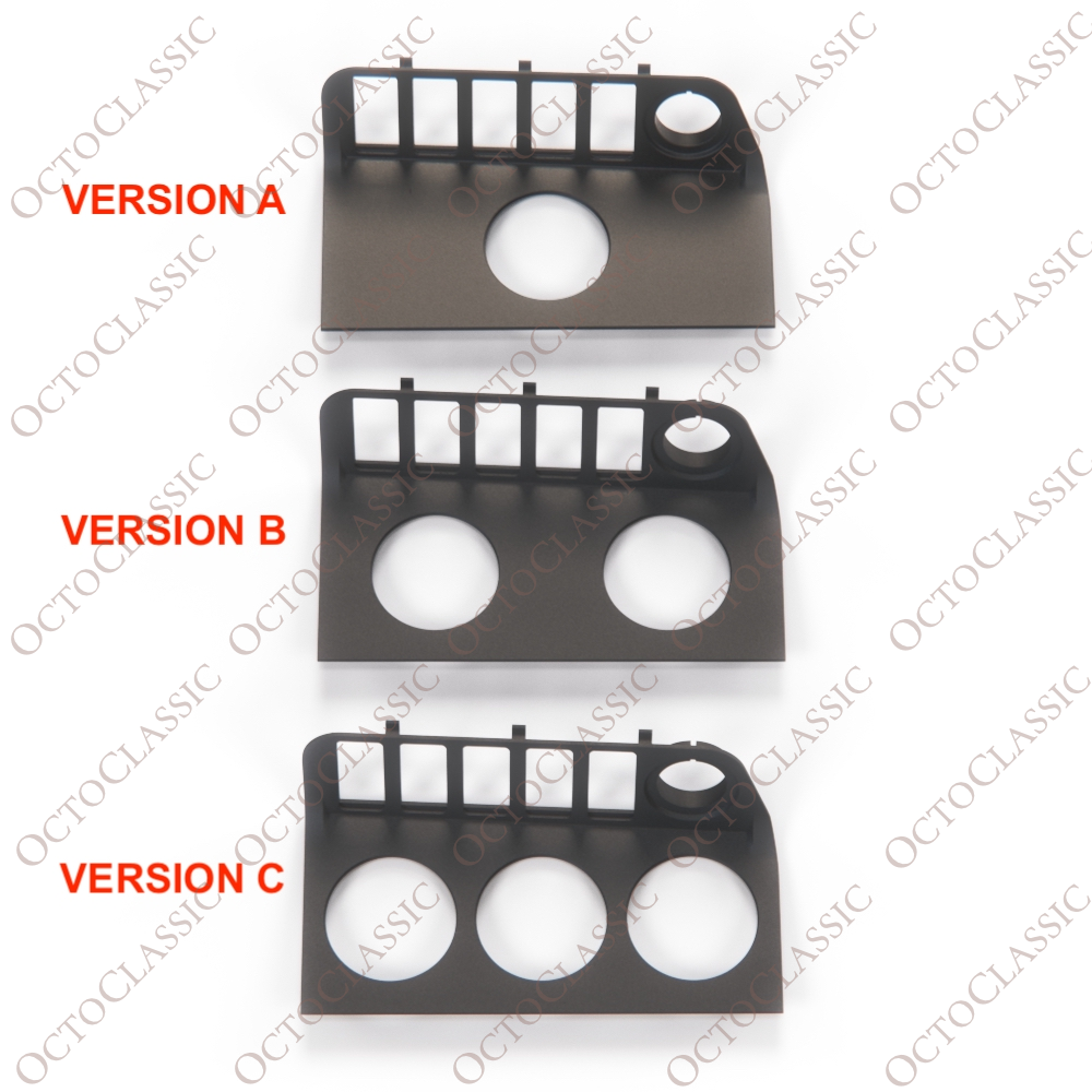 BMW E36 Bottom Compartment 52mm Turbo Single Double O Triple Gauge Holder Pinless Nero LHD o RHD BMW E36 Bottom Compartment 52mm Turbo Single Double O Triple Gauge Holder Pinless Nero LHD o RHD