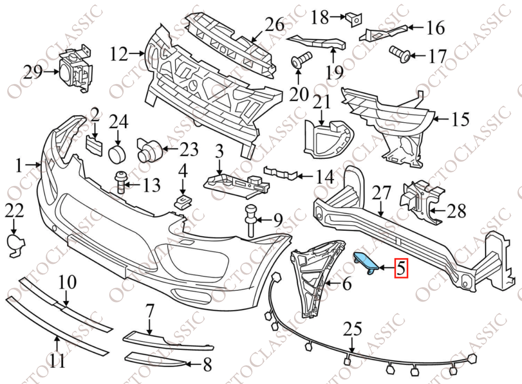 Porsche Cayenne Scheinwerferwaschabdeckung links oder rechts grundiert 7P5807334A / 7P5807333A Porsche Cayenne Scheinwerferwaschabdeckung links oder rechts grundiert 7P5807334A / 7P5807333A