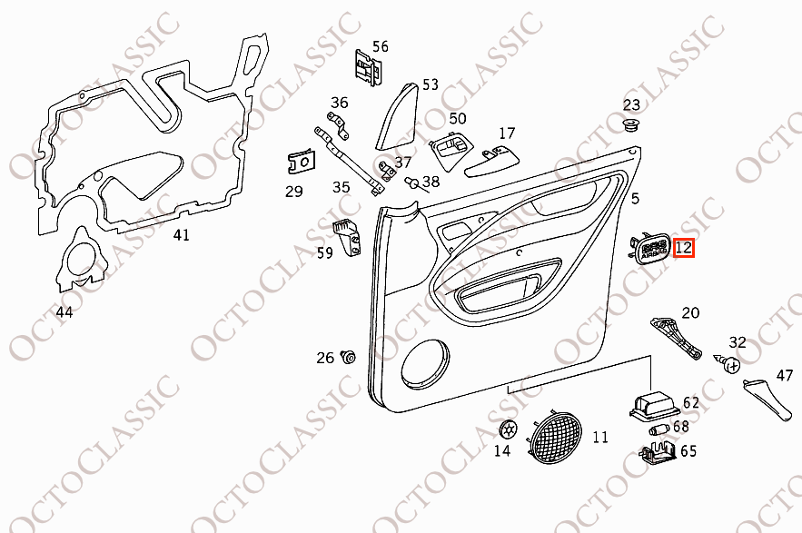 Mercedes W220 SRS Airbag Door Trim Cover Set di 2 Tutti i colori A1708170020 Mercedes W220 SRS Airbag Door Trim Cover Set di 2 Tutti i colori A1708170020