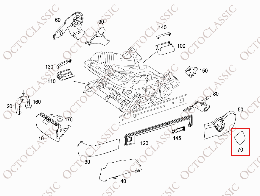 Mercedes W221 Front Seat Belt Trim Cover Left Or Right A2219180530 / A2219180430 Mercedes W221 Front Seat Belt Trim Cover Left Or Right A2219180530 / A2219180430