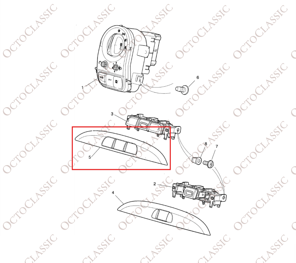Jaguar X-type Facia Switchpack Panel C2S47496 / C2S51467 Jaguar X-type Facia Switchpack Panel C2S47496 / C2S51467