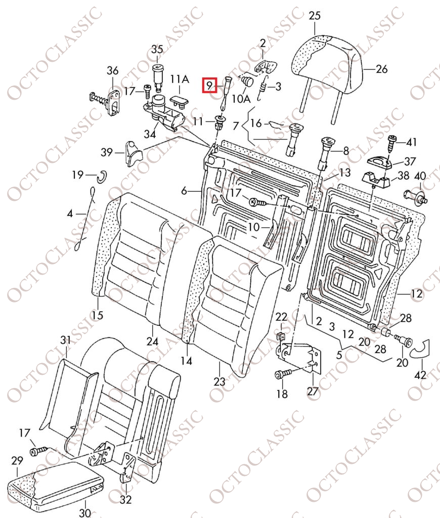 VW Golf MK3 Entriegelungsstange für Rücksitzlehne 2er-Set schwarz 1H0885683 VW Golf MK3 Entriegelungsstange für Rücksitzlehne 2er-Set schwarz 1H0885683