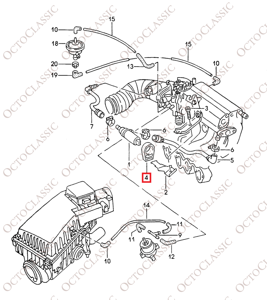 VW Golf MK3 T3 T4 Uchwyt zaworu stabilizatora biegu jałowego Czarny 027133459A VW Golf MK3 T3 T4 Uchwyt zaworu stabilizatora biegu jałowego Czarny 027133459A