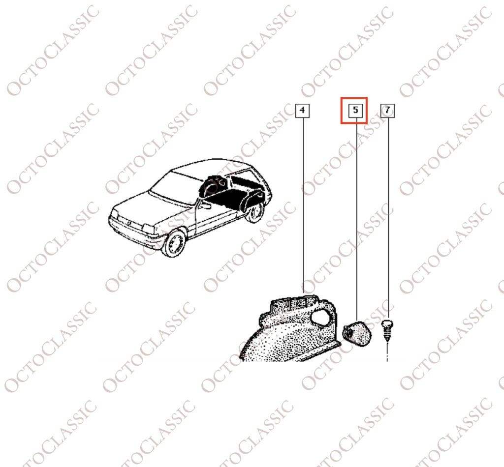 Cubiertas para el maletero del Renault 5 GT Turbo, para el compartimento de equipaje, izquierda o derecha, todos los colores, 7700783623 / 7700783625 Cubiertas para el maletero del Renault 5 GT Turbo, para el compartimento de equipaje, izquierda o derecha, todos los colores, 7700783623 / 7700783625