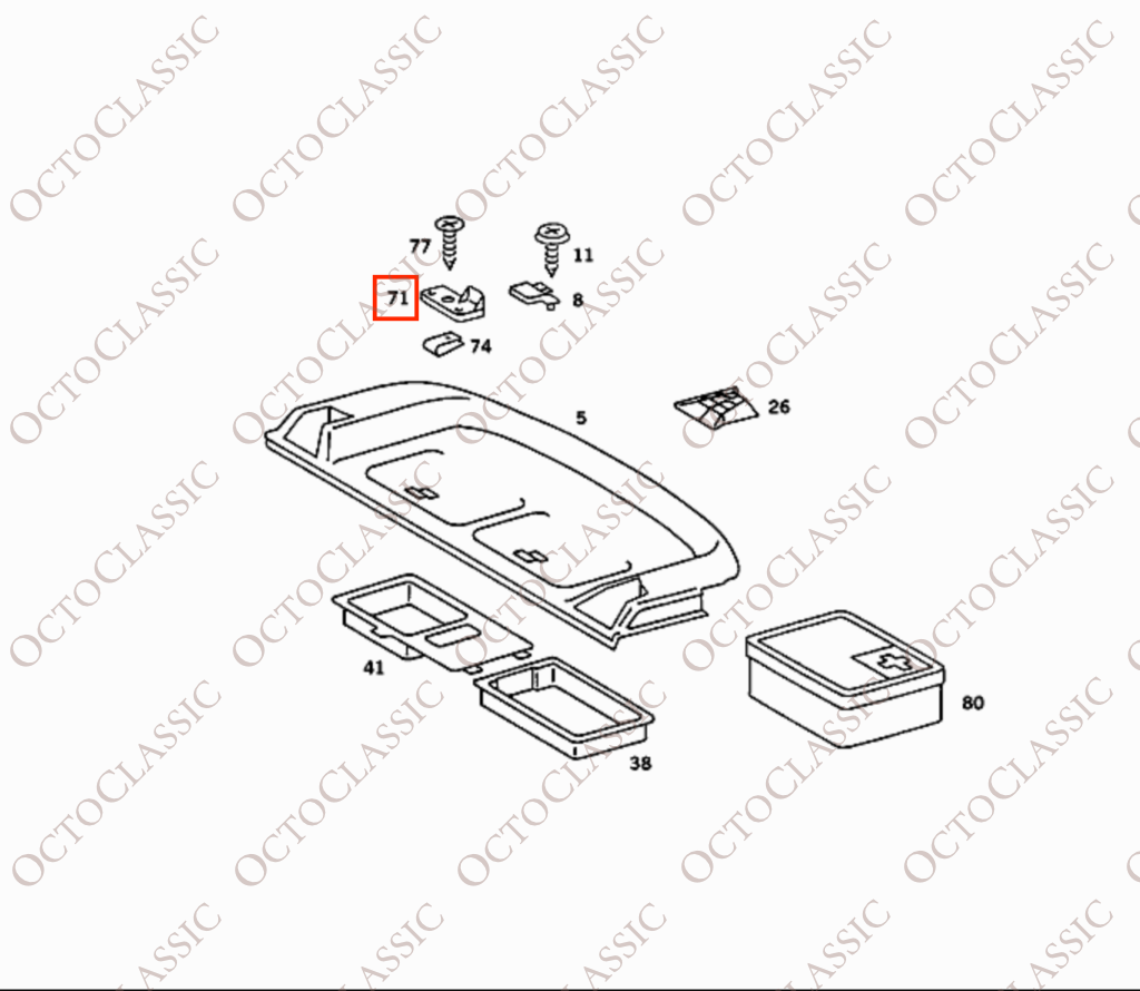 Mercedes Classe S W126 Chiusura del Coperchio del Ripiano Posteriore Tutti i Colori A1268460044 Mercedes Classe S W126 Chiusura del Coperchio del Ripiano Posteriore Tutti i Colori A1268460044