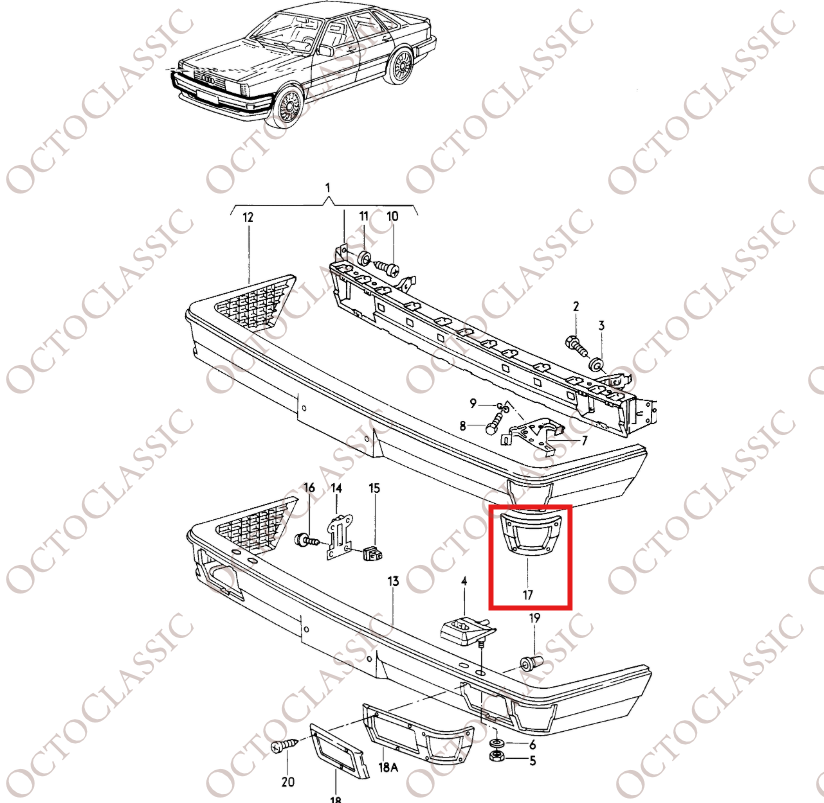 Audi 80 90 B2 Coupe Avant Quattro Pokrywa Ramy Zderzaka Przedniego Dla Wskaźnika Lewa lub Prawa 855807489B / 855807490B Audi 80 90 B2 Coupe Avant Quattro Pokrywa Ramy Zderzaka Przedniego Dla Wskaźnika Lewa lub Prawa 855807489B / 855807490B