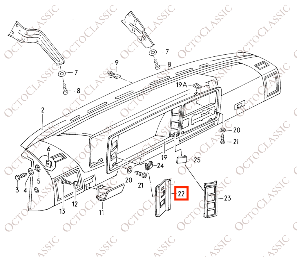 Volkswagen Golf Mk1 Rabbit Convertible Jetta A1 Caddy Panel de Tablero Carcasa Interruptor de Faros LHD o RHD Todos los Colores 171867255 / 172867256 Volkswagen Golf Mk1 Rabbit Convertible Jetta A1 Caddy Panel de Tablero Carcasa Interruptor de Faros LHD o RHD Todos los Colores 171867255 / 172867256